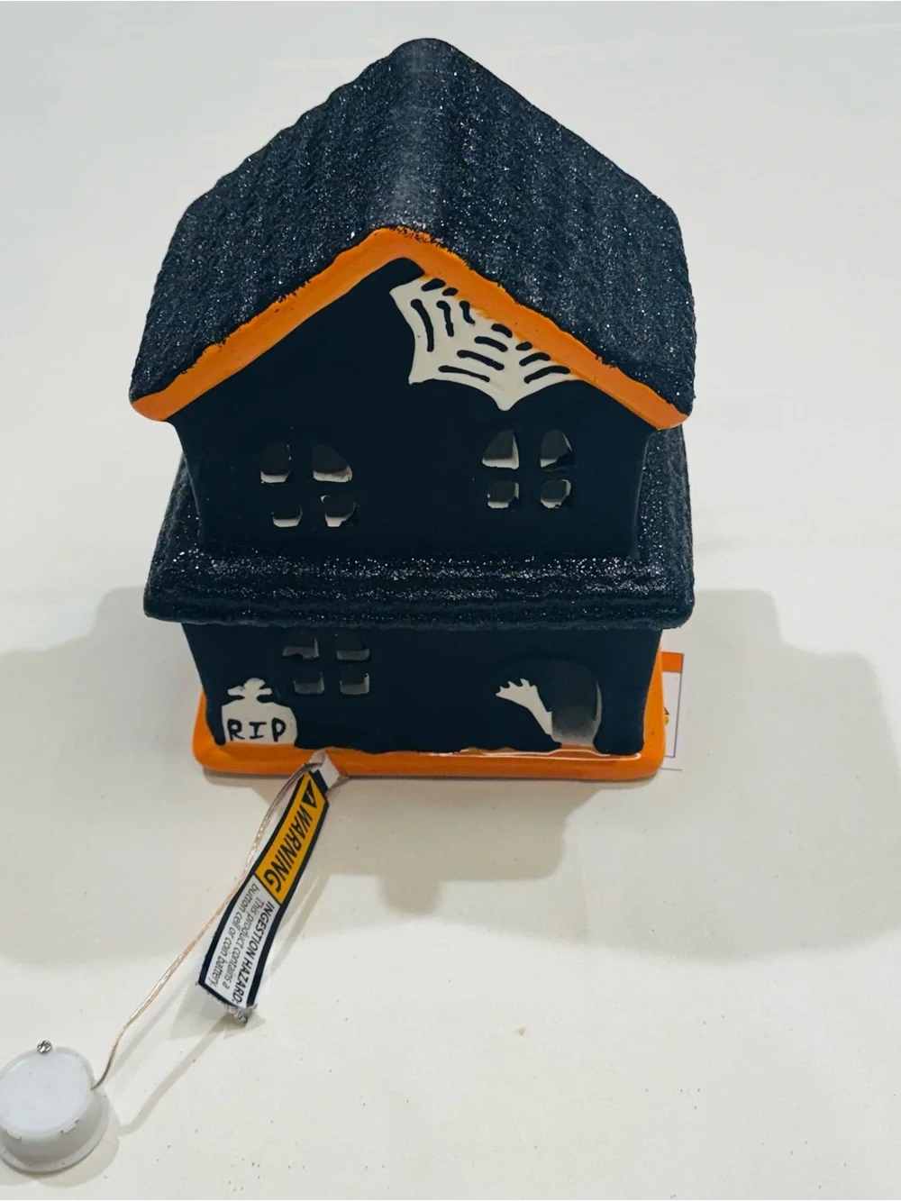 Celebrate Together Halloween Haunted House Blinking LightUp Black Orange NWT